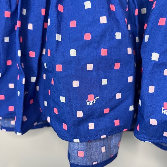 Lilly Pulitzer Rivera Smocked Top in Borealis Blue Lilly Squared Size Large - Picture 9 of 9